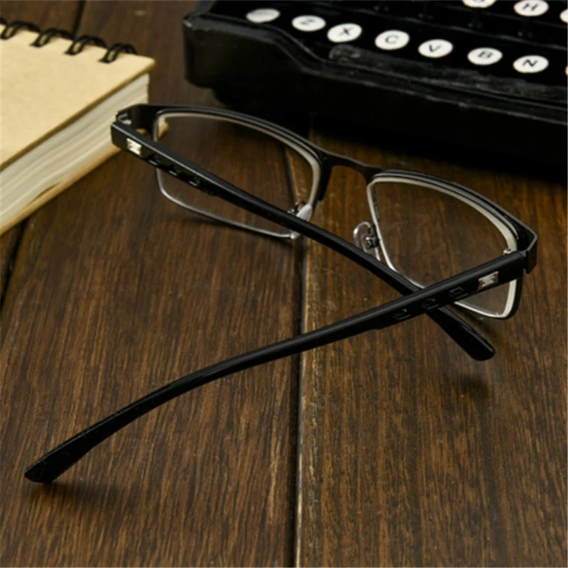 Square Myopia Glasses Students-1.0-1.5-2-2.5-3-3.5 to-6.0 Women Men Metal Frame Short Sight Eyewear Unisex Eyeglasses Frames