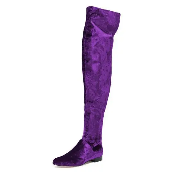 Fashion Woman Purple Rose Blue Velvet 