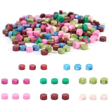 

100Pcs Octagon Vintage Sealing Wax Beads Tablet Pill DIY Craft Stamp Wax Waxing Envelop Sealing Stamp Wax