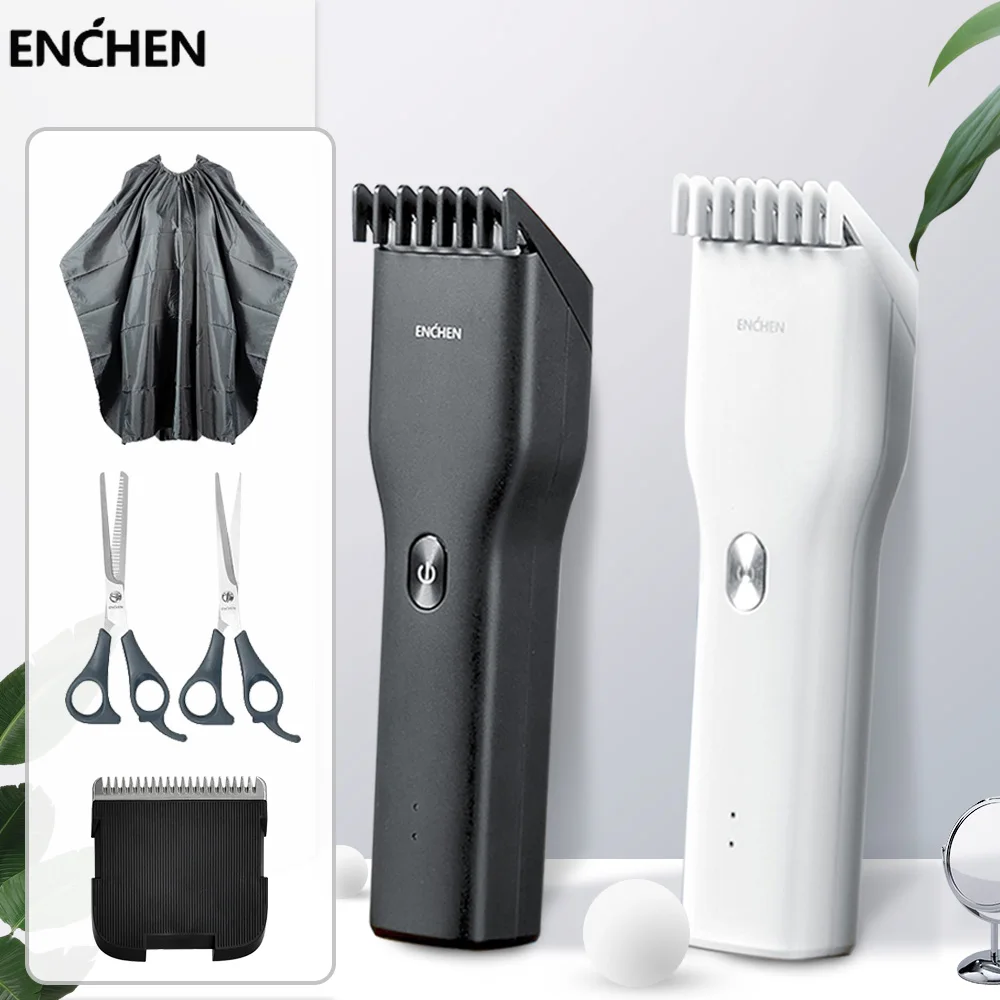 Enchen Парикмахерская Машинка для стрижки волос профессиональная машинка бороды и