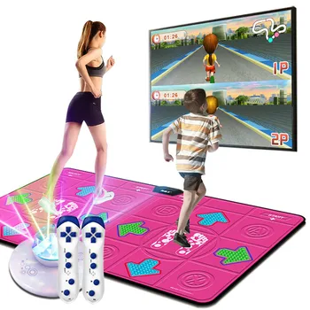 Cdragon 댄스 패드 매트, TV PC 컴퓨터 플래시 라이트 가이드 더블 댄스 매트, 무선 컨트롤러 게임 콘솔 요가 매트, 피트니스