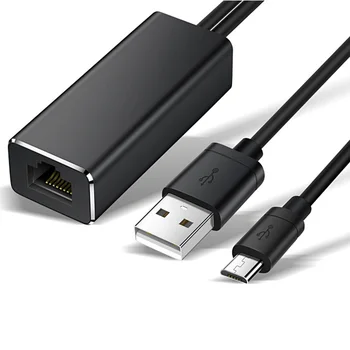 

Aluminium Alloy Ethernet Adapter Portable Network Card Plug And Play Mini High Speed Micro USB To RJ45 Gaming For Fire TV Stick