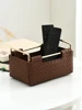Home And Bathroom Organizer PU Leather Cosmetic Organizer Storage Box Makeup Brush Holder Sundries Basket Lipstick Organizer 4