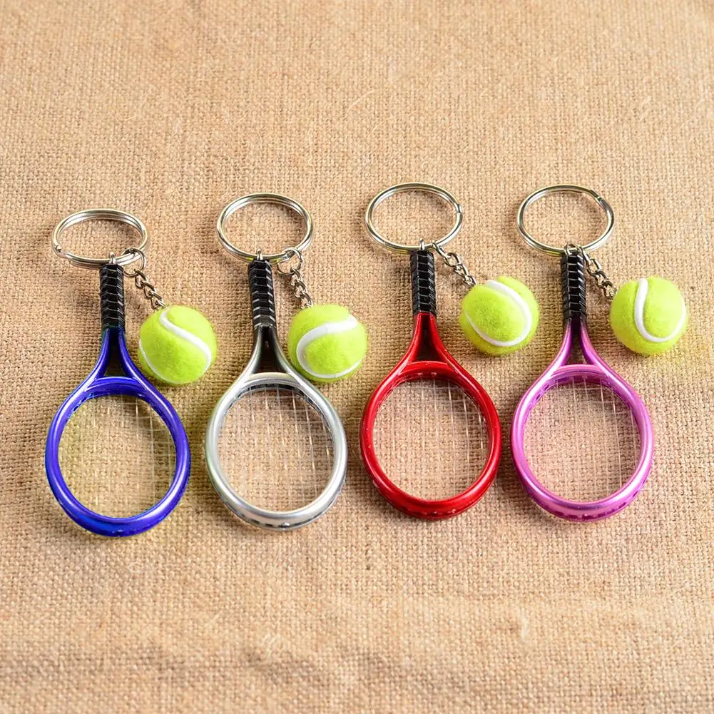 Спортивный брелок для ключей Автомобильный велосипед брелок Теннисный держатель для ракетки брелок для ключей новинка подарок для друга
