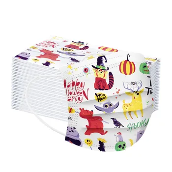 

10/20/30/40PC Children's Disposable 3Ply Ear Loop Cloth Facial Mask Washable Face Mask Windproof Reusable Mouth Mask masques
