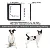 NIPEECO Pet Screen Door Sliding Safety Dogs Cats Door with Magnetic Flap Auto for Exterior Doors Lockable Pet Gate