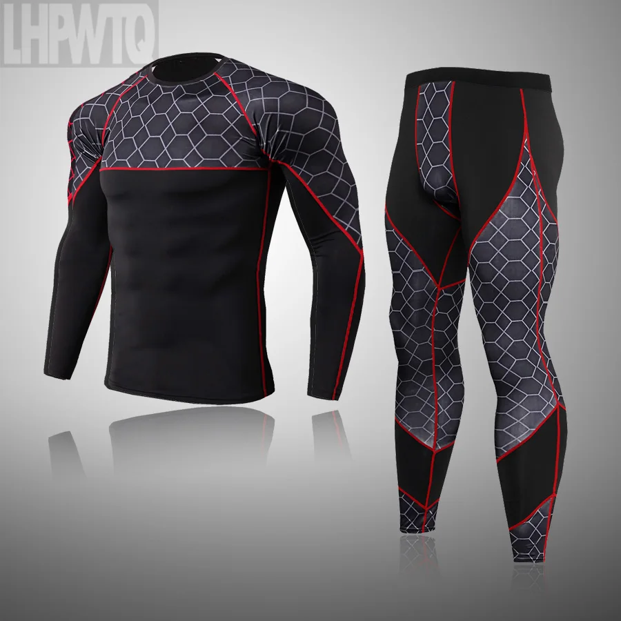 Men's Lined Winter Warm Long Johns Compression Bottom Suit Thermal Underwear Sportswear Set Motorcycle Skiing Base Layer