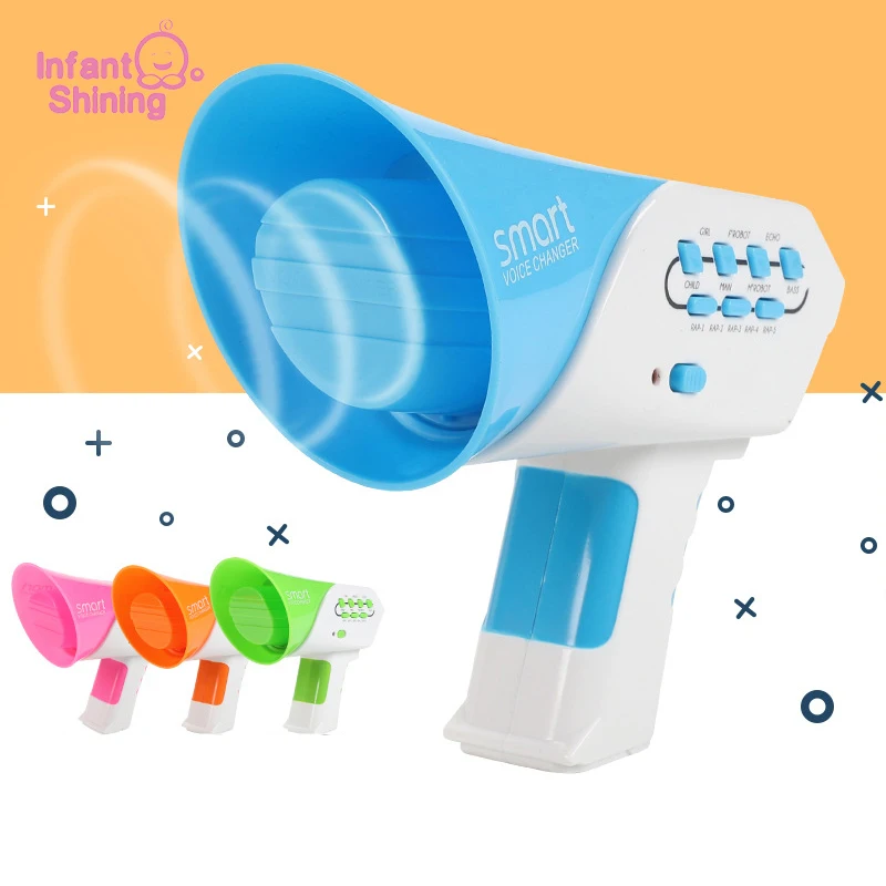 

Infant Shining Toy Loudspeaker Funny Multi-channel Voice Changer Creative Funny Puzzle Hand-held Loudspeaker Education Gag Gifts