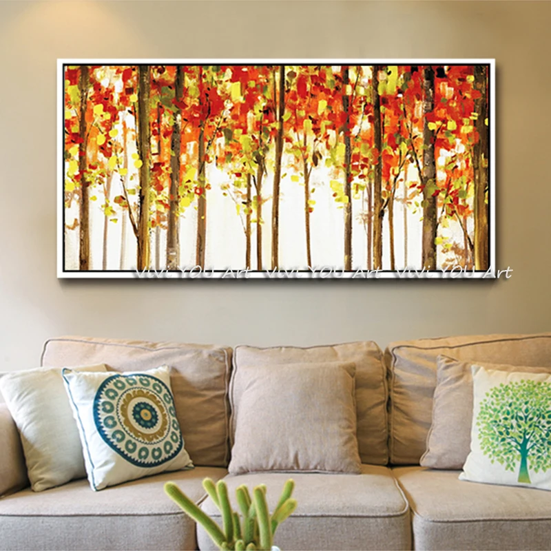 Red-maple-Forest-Tree-Landscape-Oil-Painting-On-Canvas-Modern-Home-Decoration-Wall-Art-Pictures-For (4)