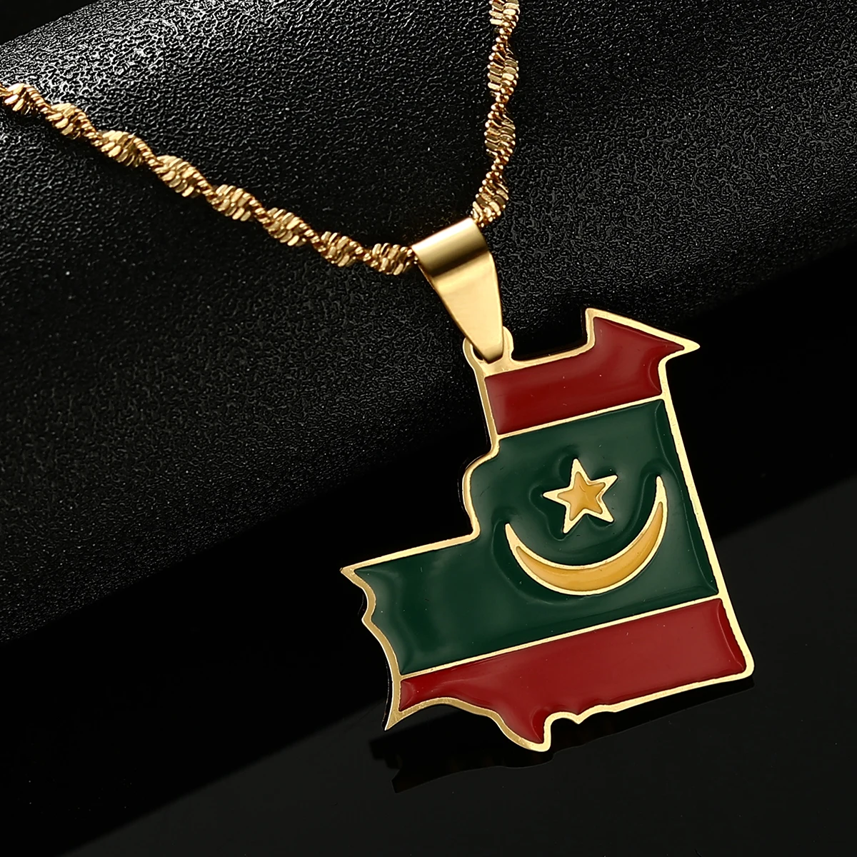Mauritania Map Pendant Necklace for Women Mauritanian Jewelry Maps Gifts 4