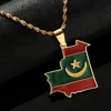 Mauritania Map Pendant Necklace for Women Mauritanian Jewelry Maps Gifts 4
