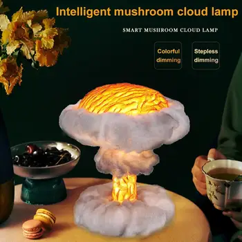 

Mushroom Cloud Light Desk Lamp 120 LED Bedroom Lamp Touch Control+Stepless Dimming Night Light USB Charging Study Reading Light