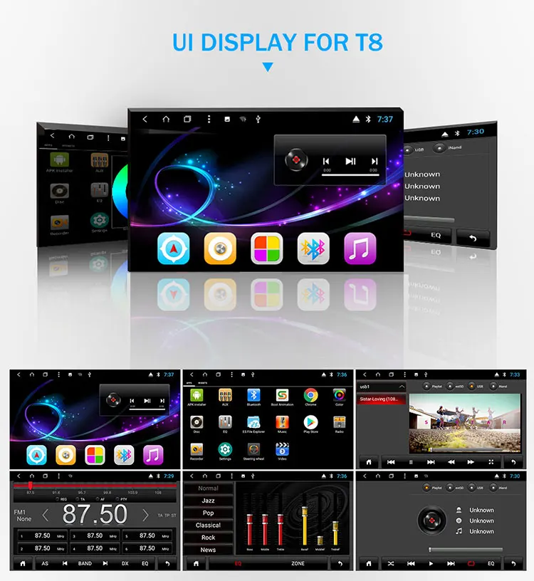 Top Bonroad 2 Din Car Multimedia Player Android 9.0 Car dvd gps navigation For TOYOTA RAV4 2006-2012 Radio Stereo /Wifi /BT(NO  DVD) 3