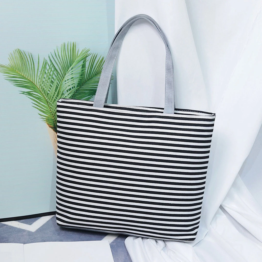 Fashion Durable Women Student Canvas Tote Single Shoulder Bag Tote Check Plaid Female Flax Eco Reusable Shoulder Shopper 820