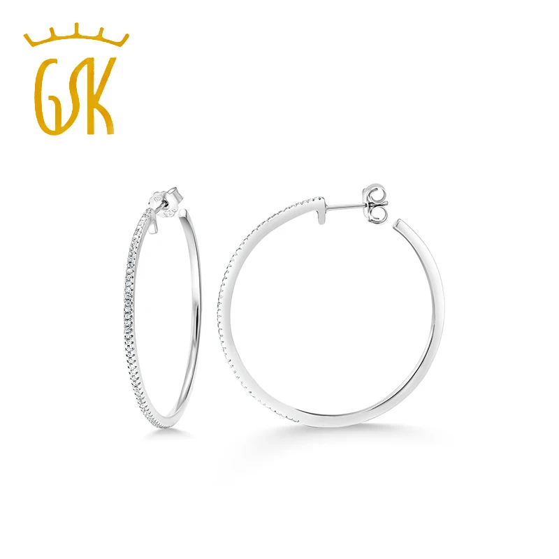 GemStoneKing 925 пробы серебро круглый кулон покрытый Баскетбол Серьги 2 64 Ct циркония