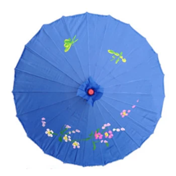 

Art Decoration Bamboo Durable Umbrella Portable Colored Traditional Parasol Oil Paper Photo Props Dance Chinese Wedding