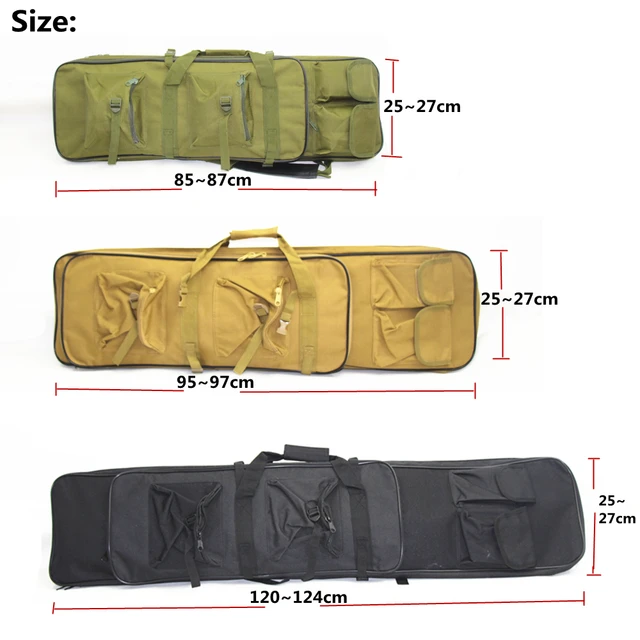 US $22.34 85cm/100cm/120cm Dual Rifle Square Carry Bag Tactical Hunting Backpack with Shoulder Strap Gun Prot