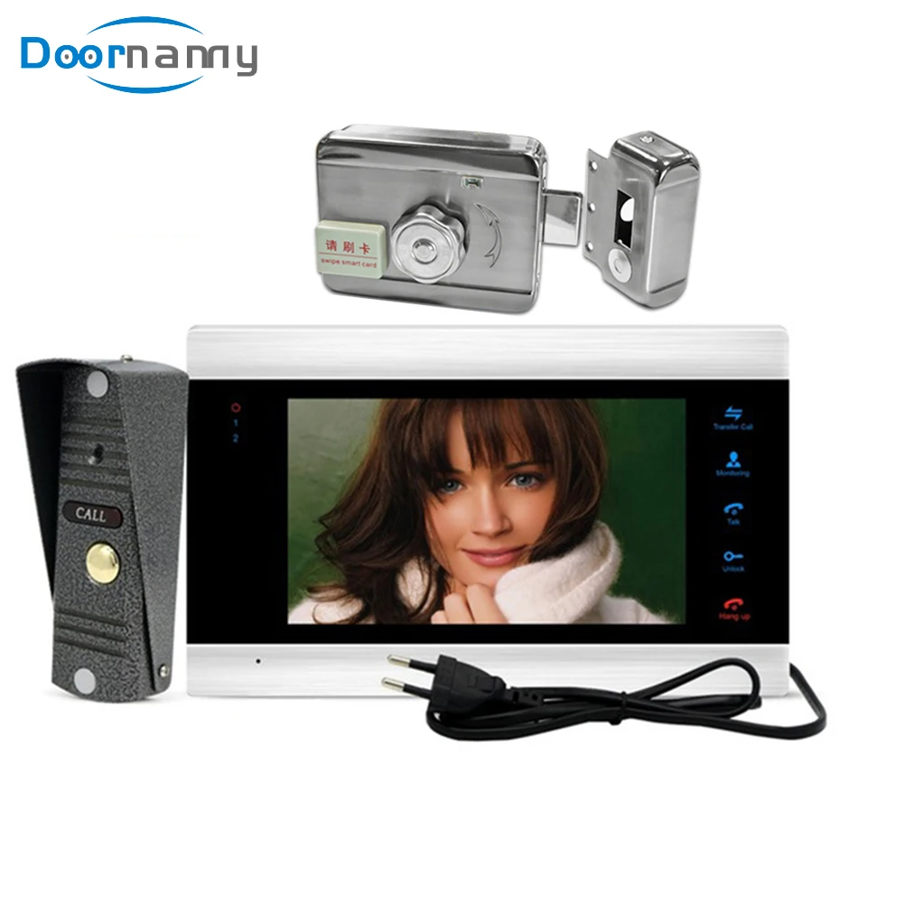 

Doornanny Video Intercom With Lock For Home Apartment Remote RFID Lock Household Access Control System Kit Tuya Smart Lock Bell
