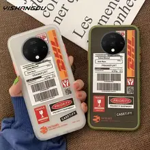 YISHANGOU Telefon Fall Für One Plus 6T 7T Matte DHL Post Label Muster Weichen Stoßfest Fall Abdeckung Für onePlus 7T 7 Pro 6T 6