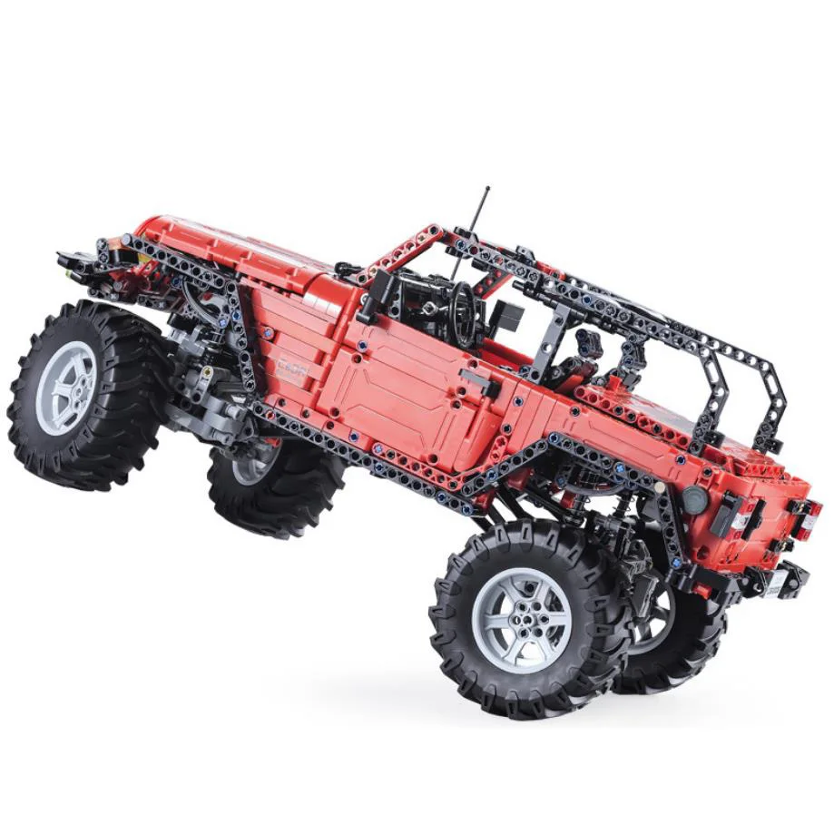 Фото Технические Монстры Orv строительный блок Jeeps Wrangler радио 2,4 ГГц Дистанционное управление автомобиль кирпич игрушечный Радиоуправляемый автомобиль с фотографией для мальчиков №3