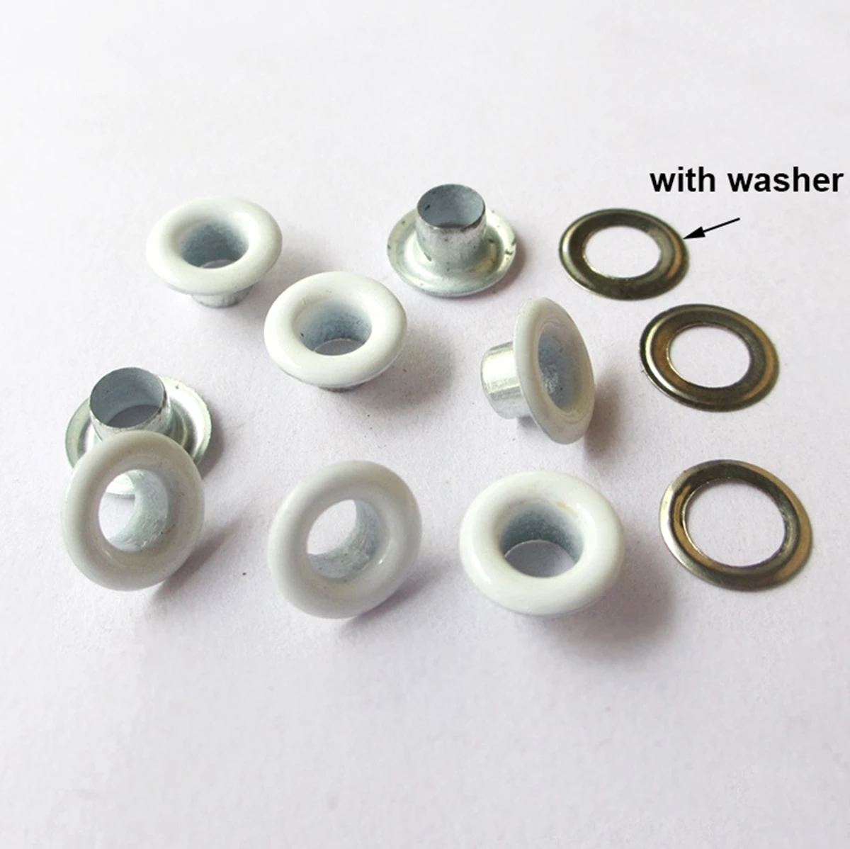 100sets 3mm Metal Eyelet with Washer Leather Craft Repair Grommet Round Eye Rings for Shoes Bag Clothing Leather Belt Hat eyelet grommet ring kit eyelet grommet ring grommet eyelet kit screw back eyelets