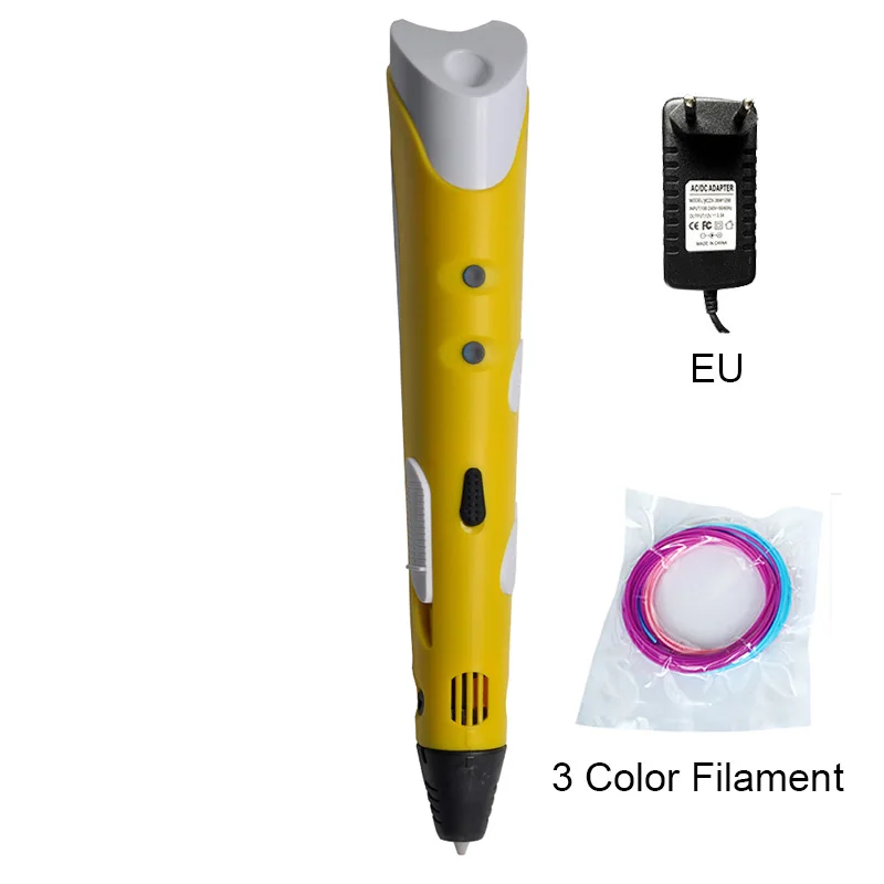 DEWANG 3d Pen EU DEWANG пластиковая 3d Ручка для рождественских подарков на день рождения с 1,75 мм PLA нитью Samrt 3 d ручки для рисования ручка для печати Stylo - Цвет: DEWANG 3d Pen EU