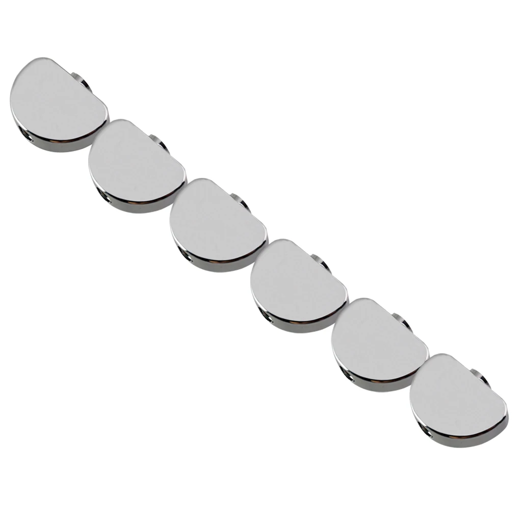 6 Pcs Zinc Alloy Guitar Tuning Pegs Keys Buttons Semi-circle Tuners Knob Head