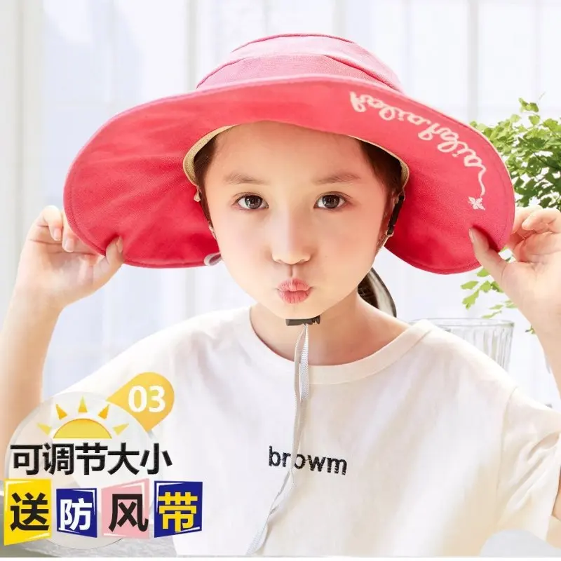

CHILDREN'S Hat BOY'S Summer Girls Sun Hat Baby Sun Protection Hat Spring And Summer Topee Topless Hat Parent And Child-Fashion