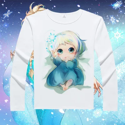 T shirts 14 Замороженные новые женские белые футболки свитера размера плюс повседневные зимние топы с принтом женская футболка с длинным рукавом женская одежда - Цвет: T shirts 14