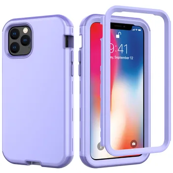 

360 3 in 1 Hybrid Armor Shockproof Case For iPhone 11 11 Pro Max XR XS Max X XS 8 7 Hard PC Silicone Heavy Duty Protection Cover
