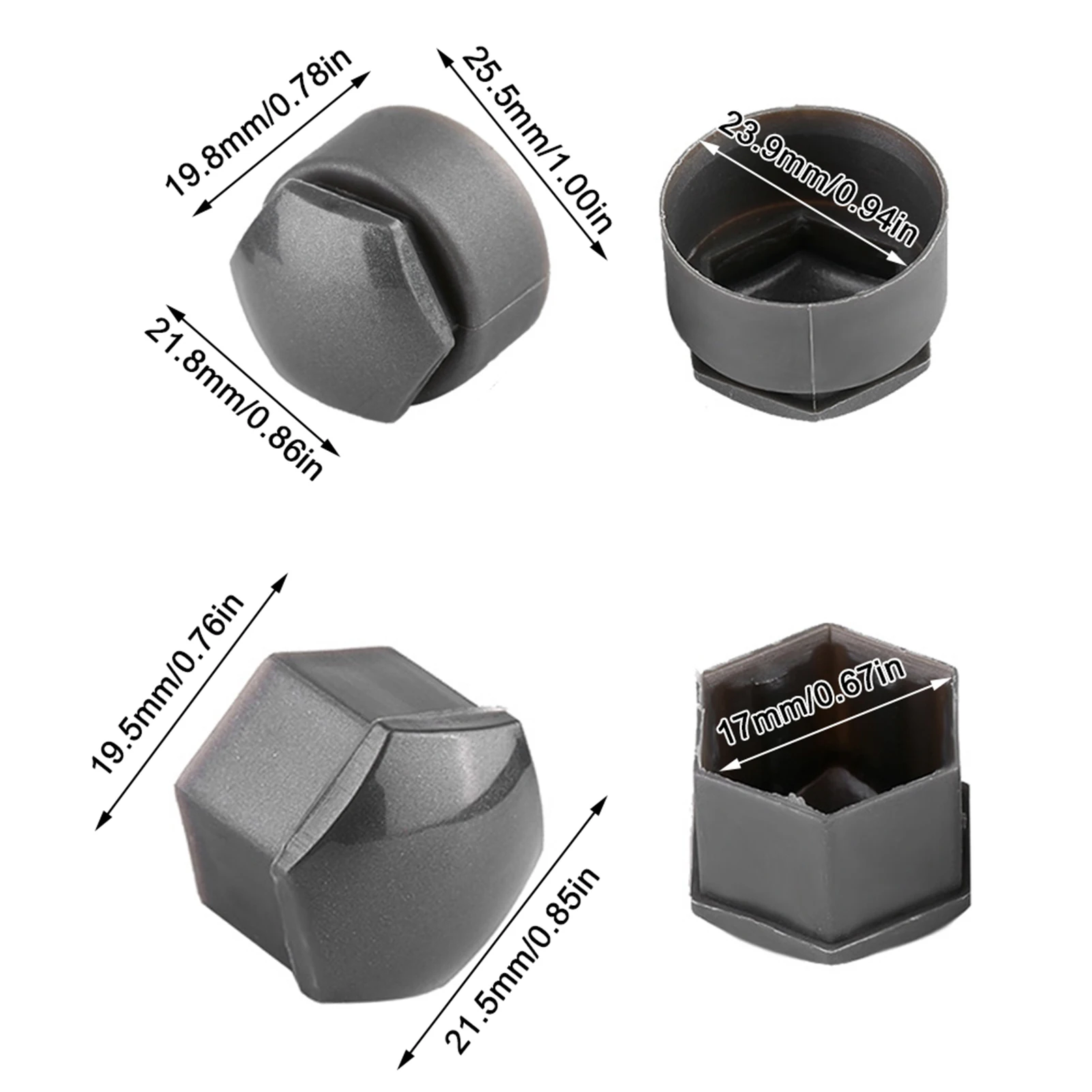 Wheel Nut Caps 20pcs 17mm for Car Accessories