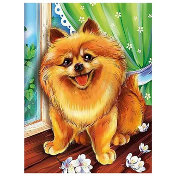 Tanie Diamant Malowanie Psa Pełna Kreskówka 5d Diamentowa Malowanie Diamentowa Haftowana Obraz Ze Strasu Diamentowa Mozaika Dimond NeedleworkNew