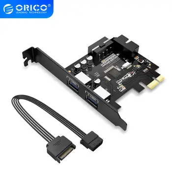 

ORICO PVU3-2O2I Desktop 2 Port with VLI chipset USB3.0 PCI Express Card USB3.0 HUB Controller Adapter Card with 15Pin