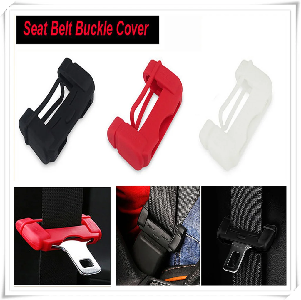 

Car Safety Belt Buckle Covers Silicon Seat Accessories for Kia Sportage Sorento Sedona ProCeed Optima K900 Soul Forte5