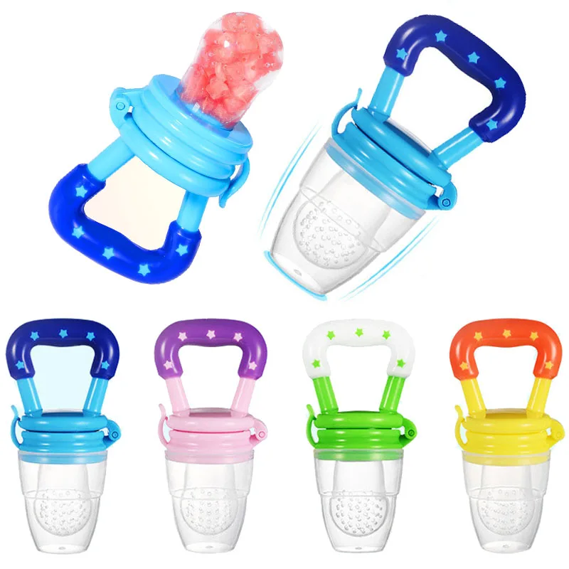 Chupete de silicona para bebé, soporte para chupete, alimentador de pezón de bebé, suministros de alimentación de frutas para bebés, pezones, clips