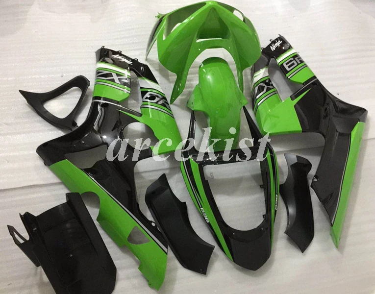 4 подарки ABS литья под давлением Обтекатели комплект подходит для kawasaki Ninja ZX6R 636 2003 2004 03 04 6R пользовательские холодный зеленый черный