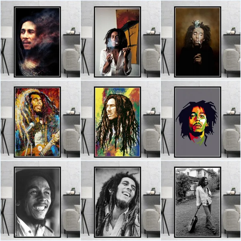 Bob Marley Poster Original Art Collage, Wall Hanging 