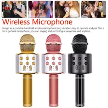 Детский беспроводной Bluetooth беспроводной микрофон Портативный KTV пение караоке аудио устройство плеер