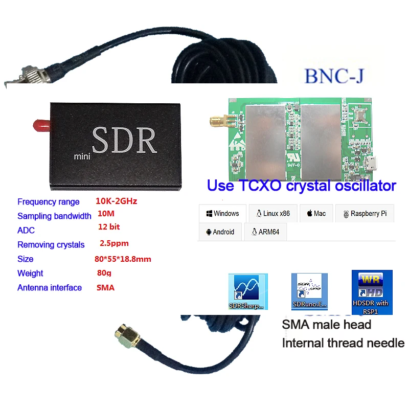 

High Sensitivity 12 Bit 10K-2GHz Full-band Software Receiver SDRPlay RSP1