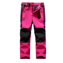 Стиль, Детские Мягкие штаны с подкладкой из флиса, водонепроницаемые мужские и женские уличные лыжные спортивные теплые штаны