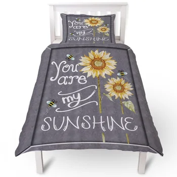 

You Are My Sunshine Sunflower Duvet Cover Pillow Case Quilt Cover Set Bedclothes Single Bedding Sets For Bed