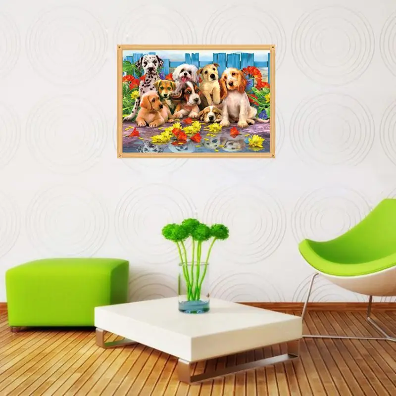 Cute Dogs DIY 5D Full Drill Diamond Painting Embroidery Cross Stitch Kit Rhinestone  Home Decor Craft Q6PE