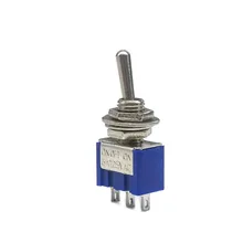 

20Pcs OFF-ON MTS-103 3Pin 3 Position Mini Latching Toggle Rocker Switch SPDT AC 6A/125V 3A/250V copper feet MTS103