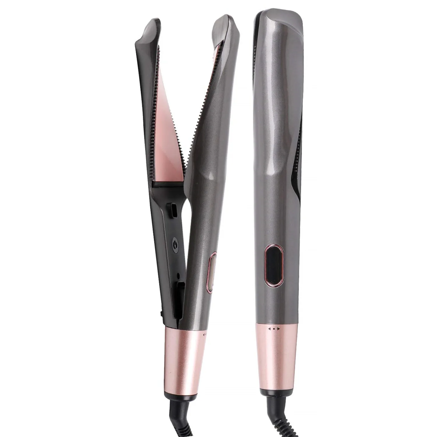 Rizadores de pelo 2 en 1 para mujer, plancha rizadora de turmalina, de  cerámica, para rizos de cabello, estilizador de cabello con cierre  automático|Rizadores| - AliExpress