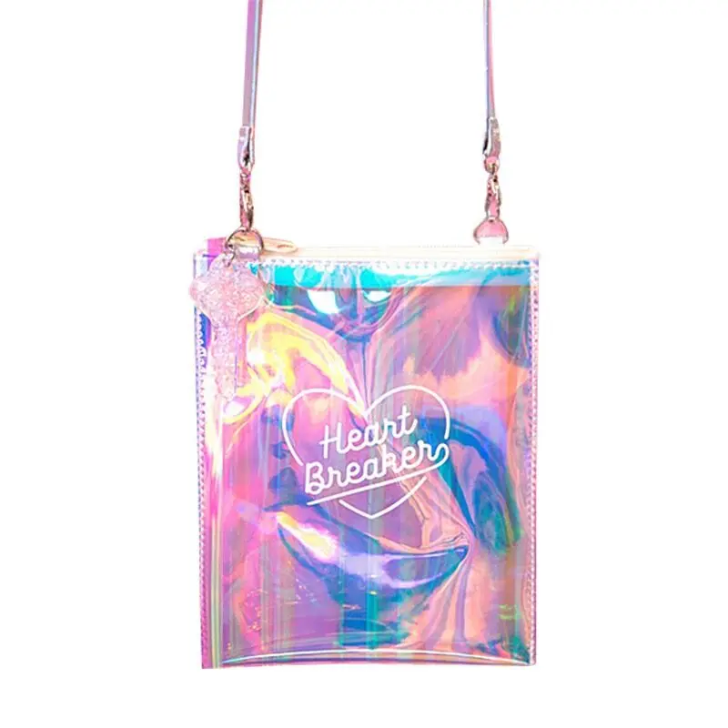 Bentoy плечевая сумка Ins лазерный блестящий кошелек сумки желе сотовый телефон сумки голограмма сумки на плечо корейский стиль подарок для девочек
