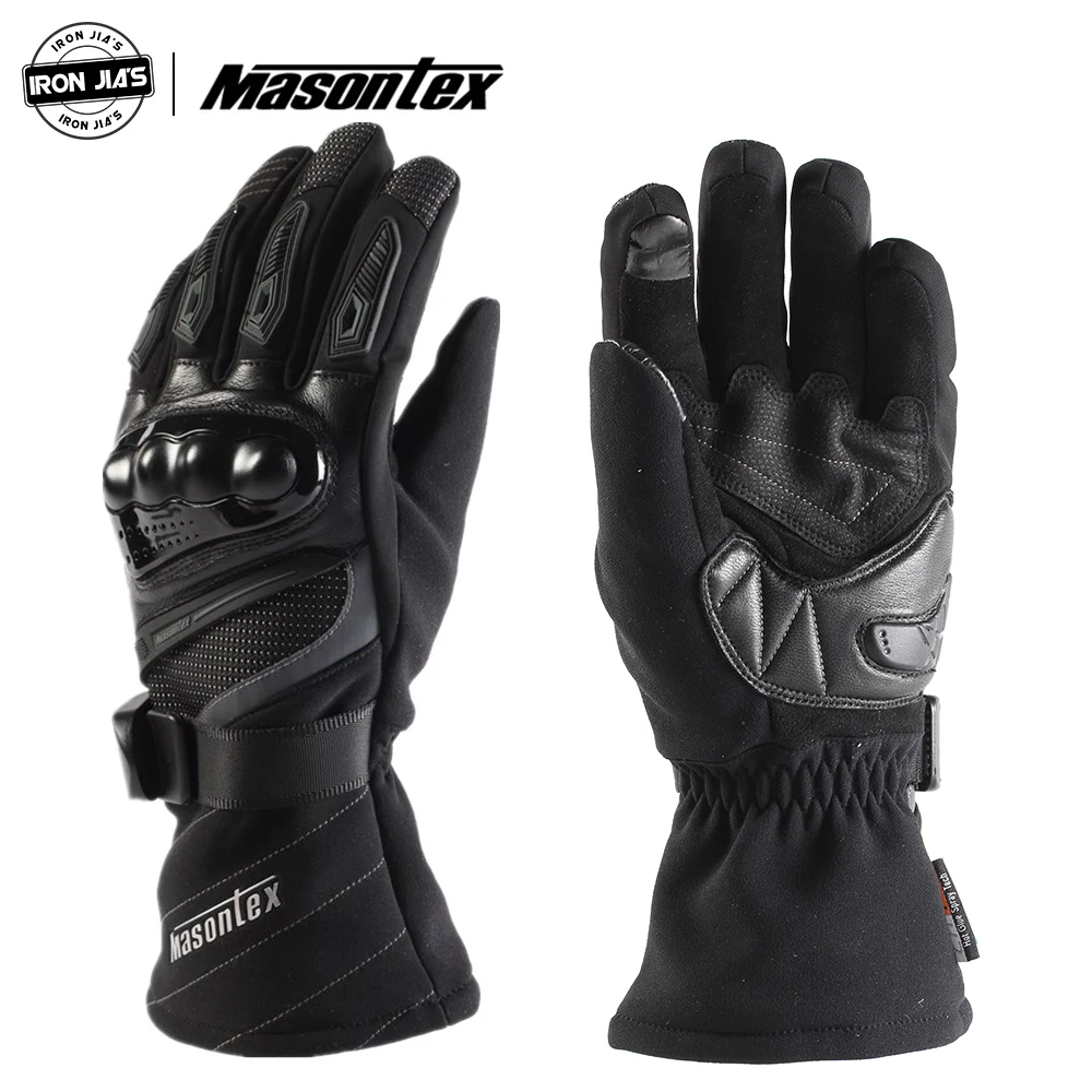 

Masontex Winter Gloves Motorcycle Men Waterproof Touch Screen Moto Gloves Motocross Off-Road Gloves Motorbike Full Finger Gloves