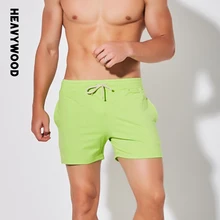 Heavywood Men's Casual Sports Fitness Shorts Drawstring Pocket Elastic Waist Cotton Shorts Running Boxer Basketball Short Pants