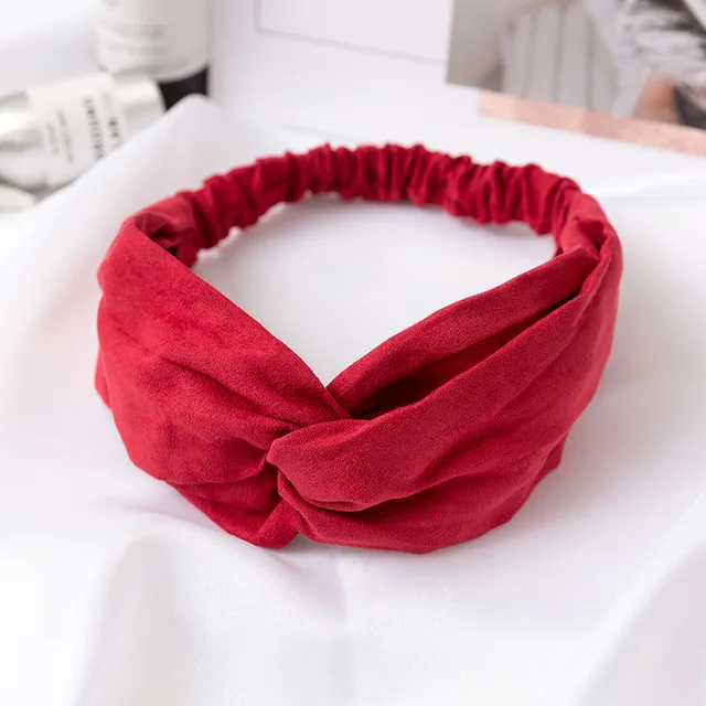 Women Cross Solid color Hair Bands Girls Print Flower Headbands Fashion Turban Make up Hair Accessories FD127 JPR1