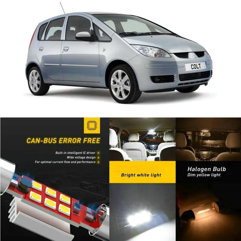 

LED Interior Car Lights For MITSUBISHI challenger shogun sport 1 k7 k9 colt 6 7 z3a z2a car accessories lamp bulb error free