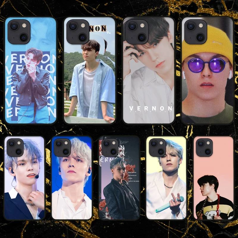 Vernon Seventeen Kpop Phone Case For iPhone 11 12 Mini 13 Pro XS Max X 8 7 6s Plus 5 SE XR Shell case iphone mini 12